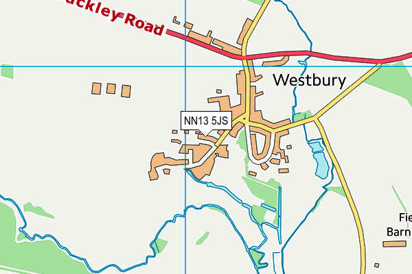 NN13 5JS map - OS VectorMap District (Ordnance Survey)