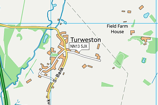 Turweston Playing Field map (NN13 5JX) - OS VectorMap District (Ordnance Survey)