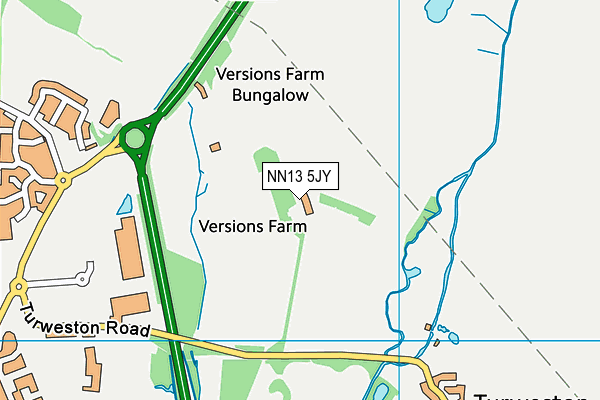 NN13 5JY map - OS VectorMap District (Ordnance Survey)