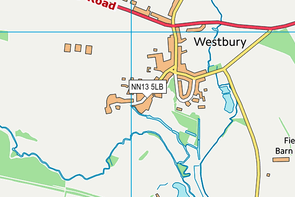 NN13 5LB map - OS VectorMap District (Ordnance Survey)
