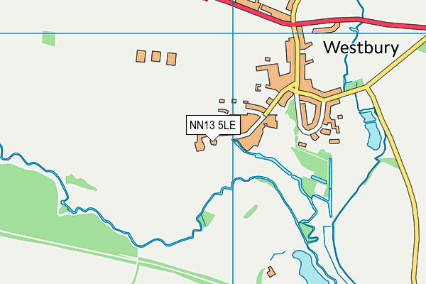 NN13 5LE map - OS VectorMap District (Ordnance Survey)