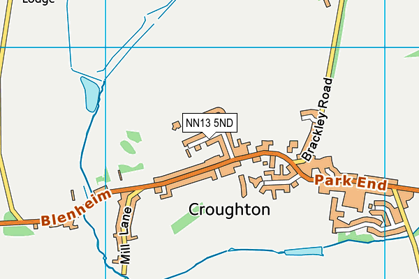 Croughton Playing Fields map (NN13 5ND) - OS VectorMap District (Ordnance Survey)