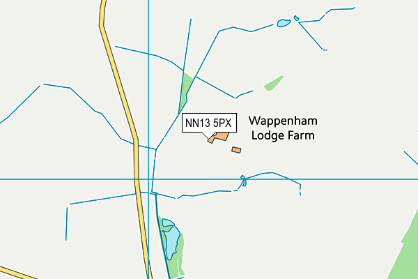 NN13 5PX map - OS VectorMap District (Ordnance Survey)