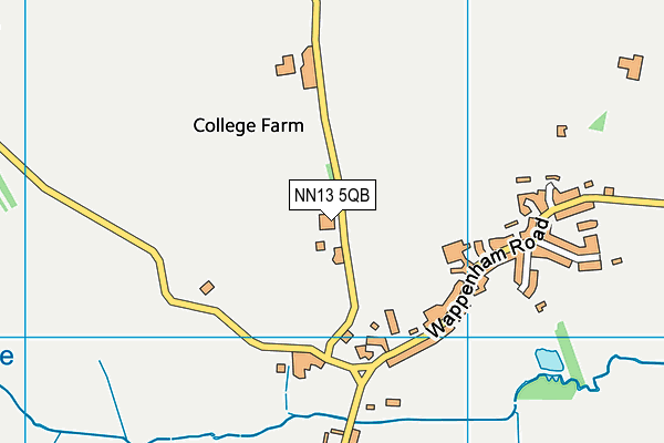 NN13 5QB map - OS VectorMap District (Ordnance Survey)