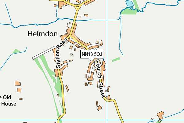 NN13 5QJ map - OS VectorMap District (Ordnance Survey)