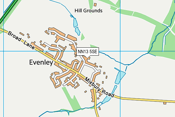 NN13 5SE map - OS VectorMap District (Ordnance Survey)