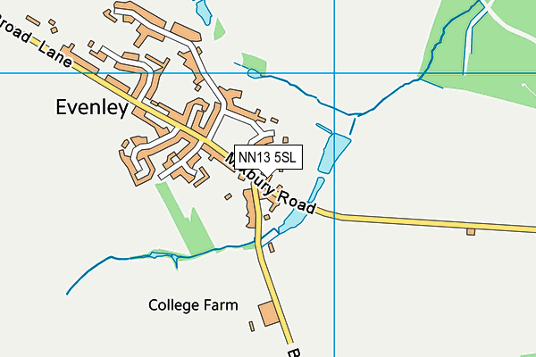 NN13 5SL map - OS VectorMap District (Ordnance Survey)