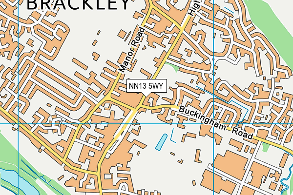 NN13 5WY map - OS VectorMap District (Ordnance Survey)