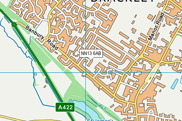 NN13 6AB map - OS VectorMap District (Ordnance Survey)