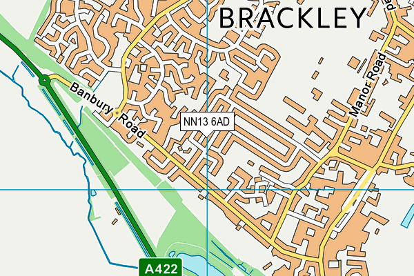 NN13 6AD map - OS VectorMap District (Ordnance Survey)