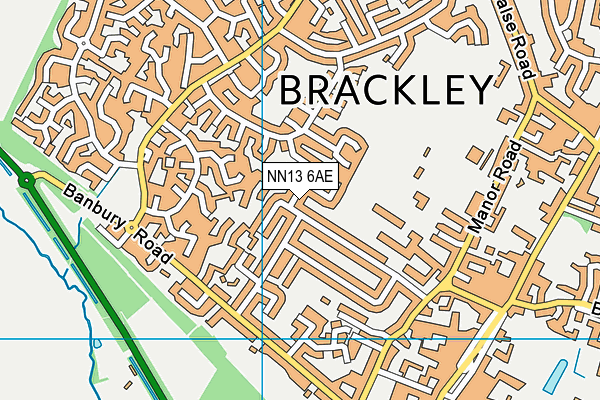 NN13 6AE map - OS VectorMap District (Ordnance Survey)