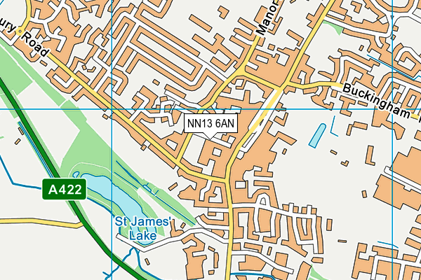 NN13 6AN map - OS VectorMap District (Ordnance Survey)