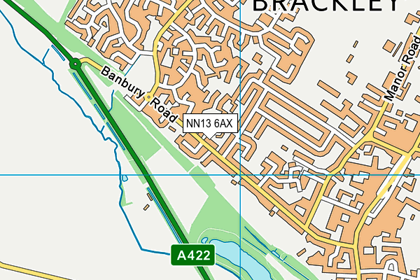 NN13 6AX map - OS VectorMap District (Ordnance Survey)