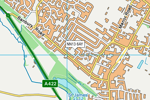 NN13 6AY map - OS VectorMap District (Ordnance Survey)