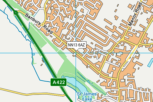 NN13 6AZ map - OS VectorMap District (Ordnance Survey)