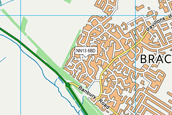 NN13 6BD map - OS VectorMap District (Ordnance Survey)