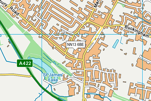 NN13 6BE map - OS VectorMap District (Ordnance Survey)