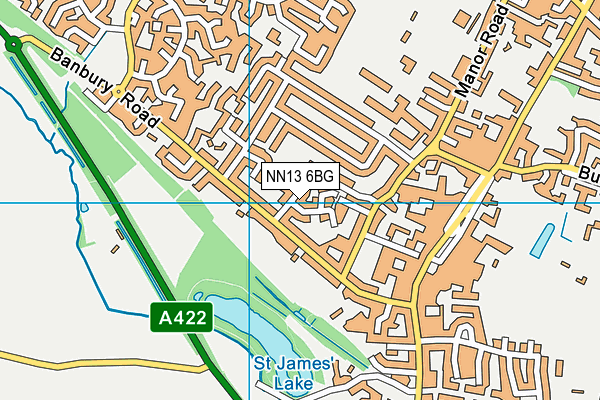NN13 6BG map - OS VectorMap District (Ordnance Survey)