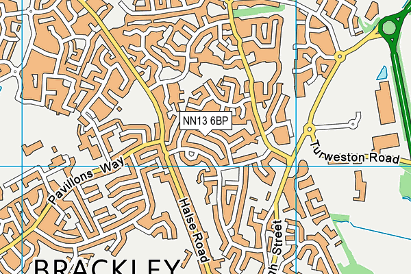 NN13 6BP map - OS VectorMap District (Ordnance Survey)
