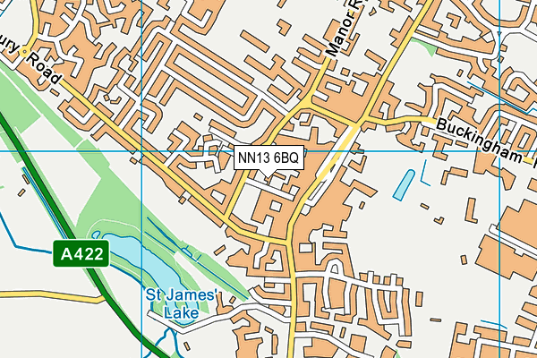 NN13 6BQ map - OS VectorMap District (Ordnance Survey)