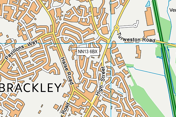 Map of TL ELECTRICAL BRACKLEY LTD at district scale