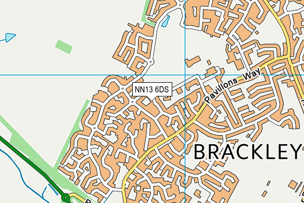 NN13 6DS map - OS VectorMap District (Ordnance Survey)