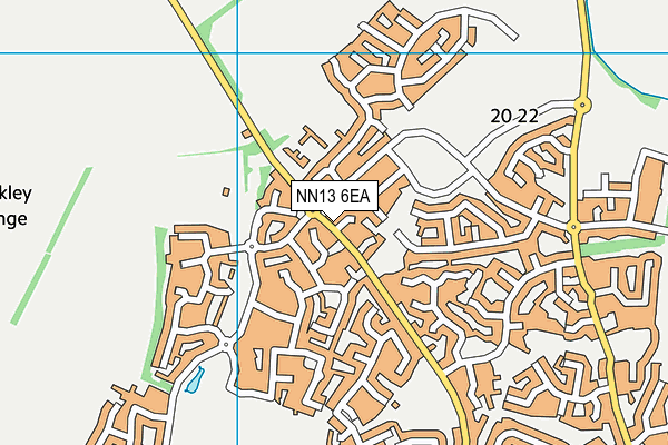 NN13 6EA map - OS VectorMap District (Ordnance Survey)