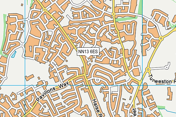 NN13 6ES map - OS VectorMap District (Ordnance Survey)