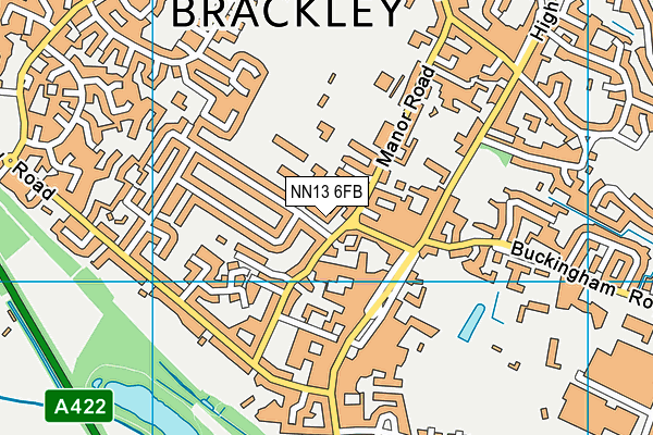 Magdalen College School map (NN13 6FB) - OS VectorMap District (Ordnance Survey)