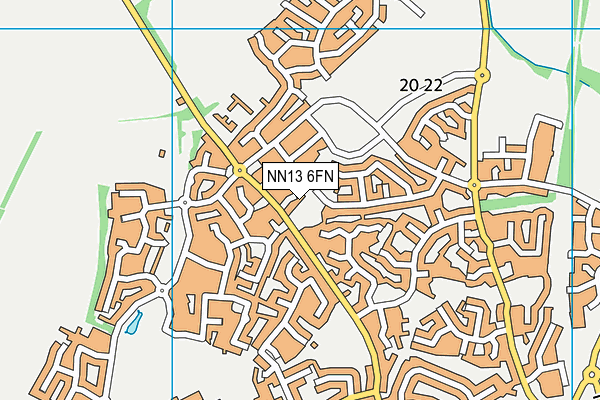 NN13 6FN map - OS VectorMap District (Ordnance Survey)