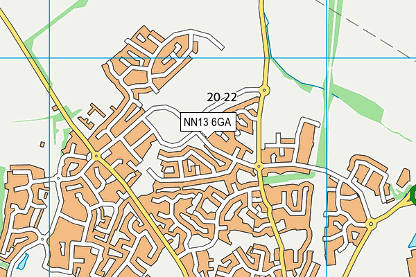 The Radstone Primary School map (NN13 6GA) - OS VectorMap District (Ordnance Survey)