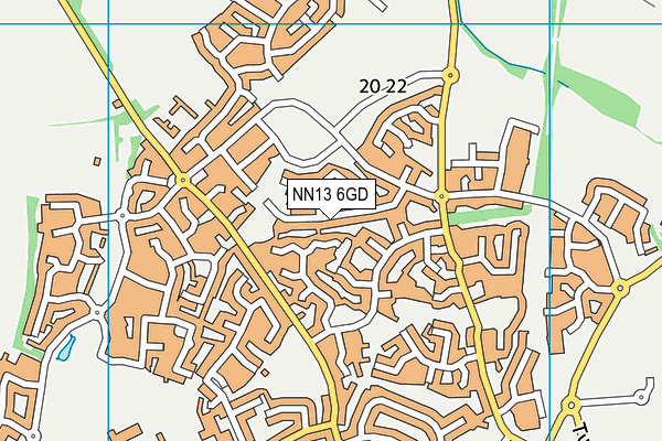 NN13 6GD map - OS VectorMap District (Ordnance Survey)