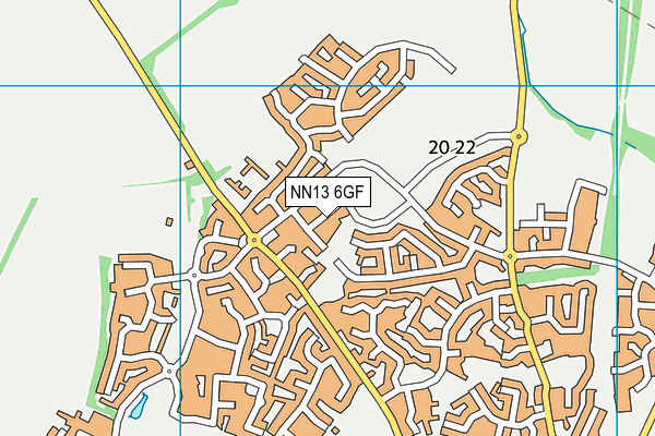 NN13 6GF map - OS VectorMap District (Ordnance Survey)