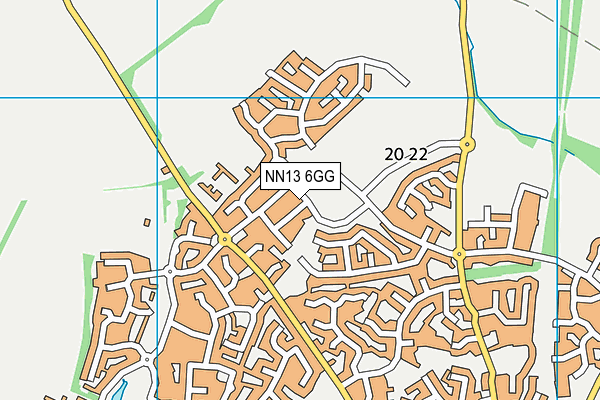 NN13 6GG map - OS VectorMap District (Ordnance Survey)