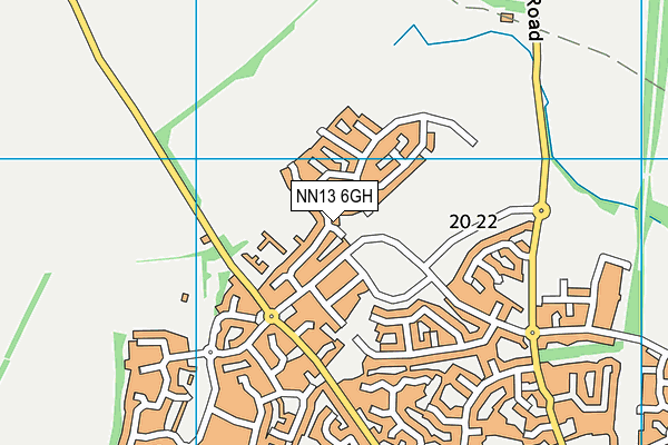 NN13 6GH map - OS VectorMap District (Ordnance Survey)