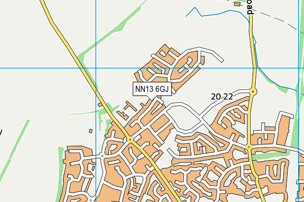 NN13 6GJ map - OS VectorMap District (Ordnance Survey)