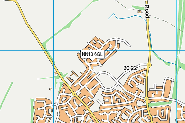 NN13 6GL map - OS VectorMap District (Ordnance Survey)