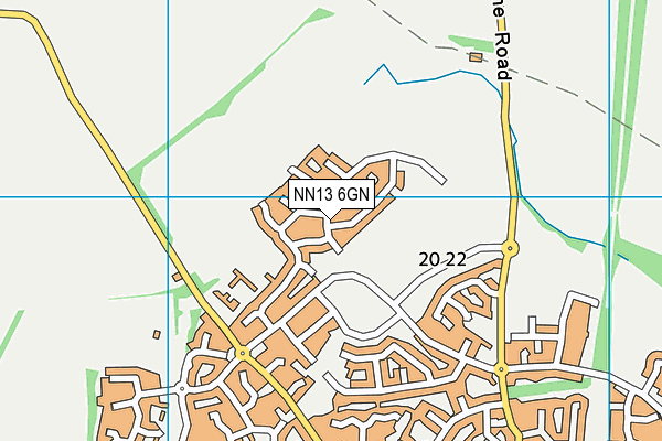 NN13 6GN map - OS VectorMap District (Ordnance Survey)