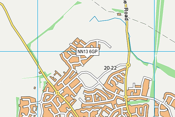NN13 6GP map - OS VectorMap District (Ordnance Survey)