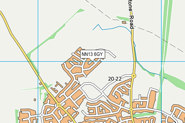 NN13 6GY map - OS VectorMap District (Ordnance Survey)