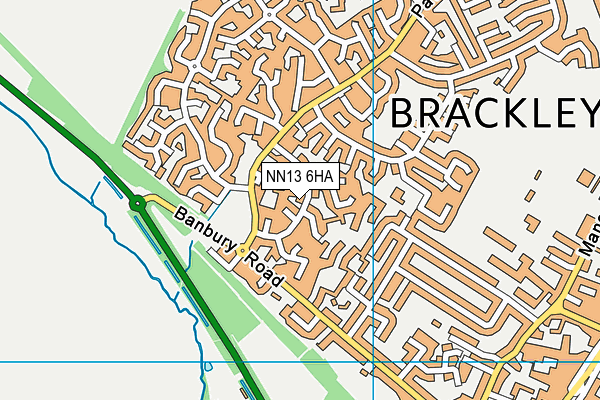 NN13 6HA map - OS VectorMap District (Ordnance Survey)