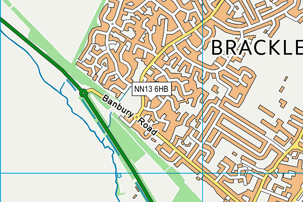 NN13 6HB map - OS VectorMap District (Ordnance Survey)