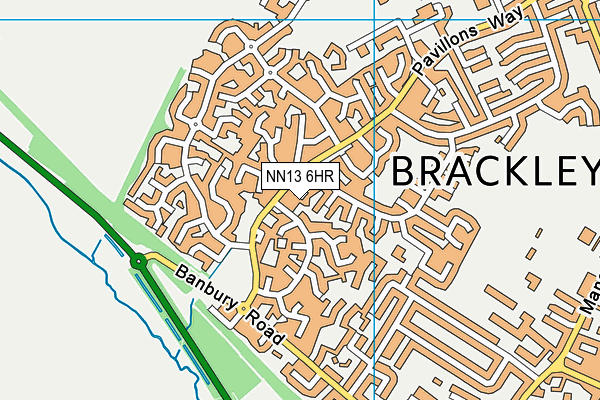 NN13 6HR map - OS VectorMap District (Ordnance Survey)