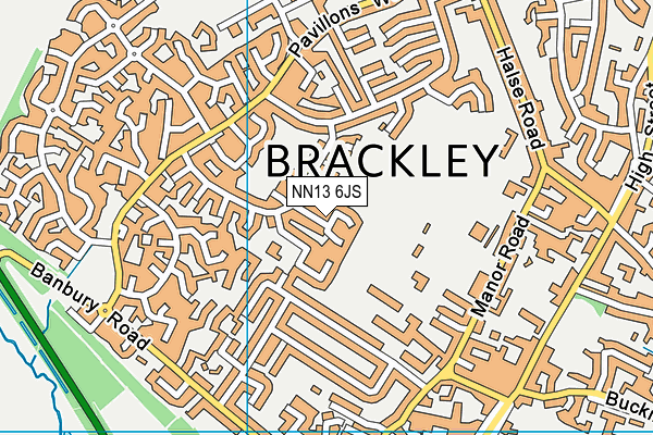 Map of V J CARS BRACKLEY LIMITED at district scale