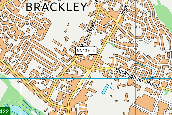 NN13 6JU map - OS VectorMap District (Ordnance Survey)