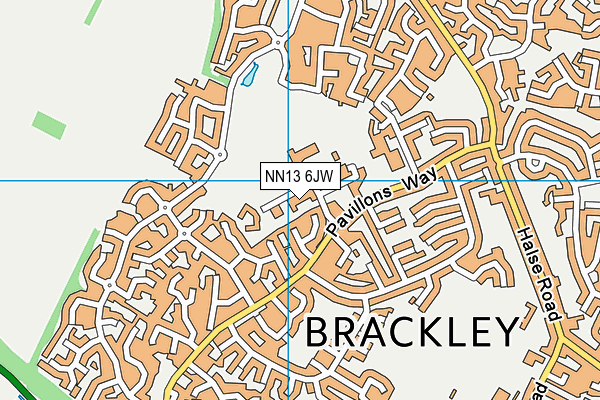 NN13 6JW map - OS VectorMap District (Ordnance Survey)