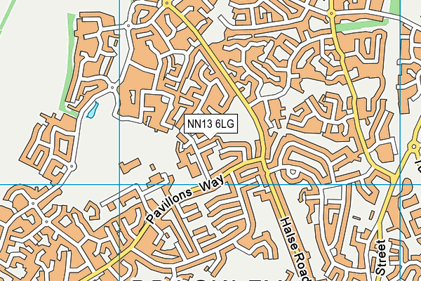 NN13 6LG map - OS VectorMap District (Ordnance Survey)