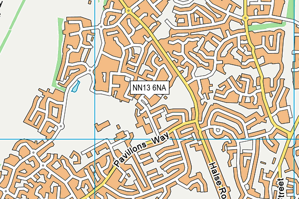 NN13 6NA map - OS VectorMap District (Ordnance Survey)