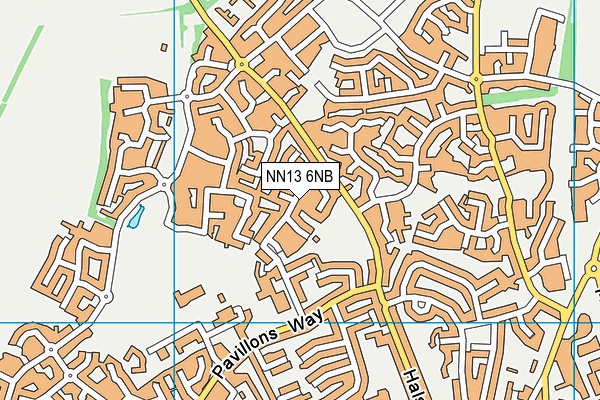 NN13 6NB map - OS VectorMap District (Ordnance Survey)