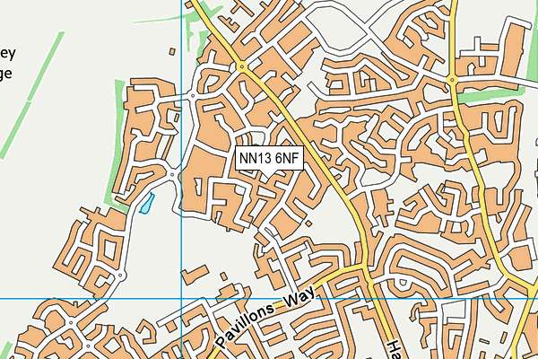 NN13 6NF map - OS VectorMap District (Ordnance Survey)